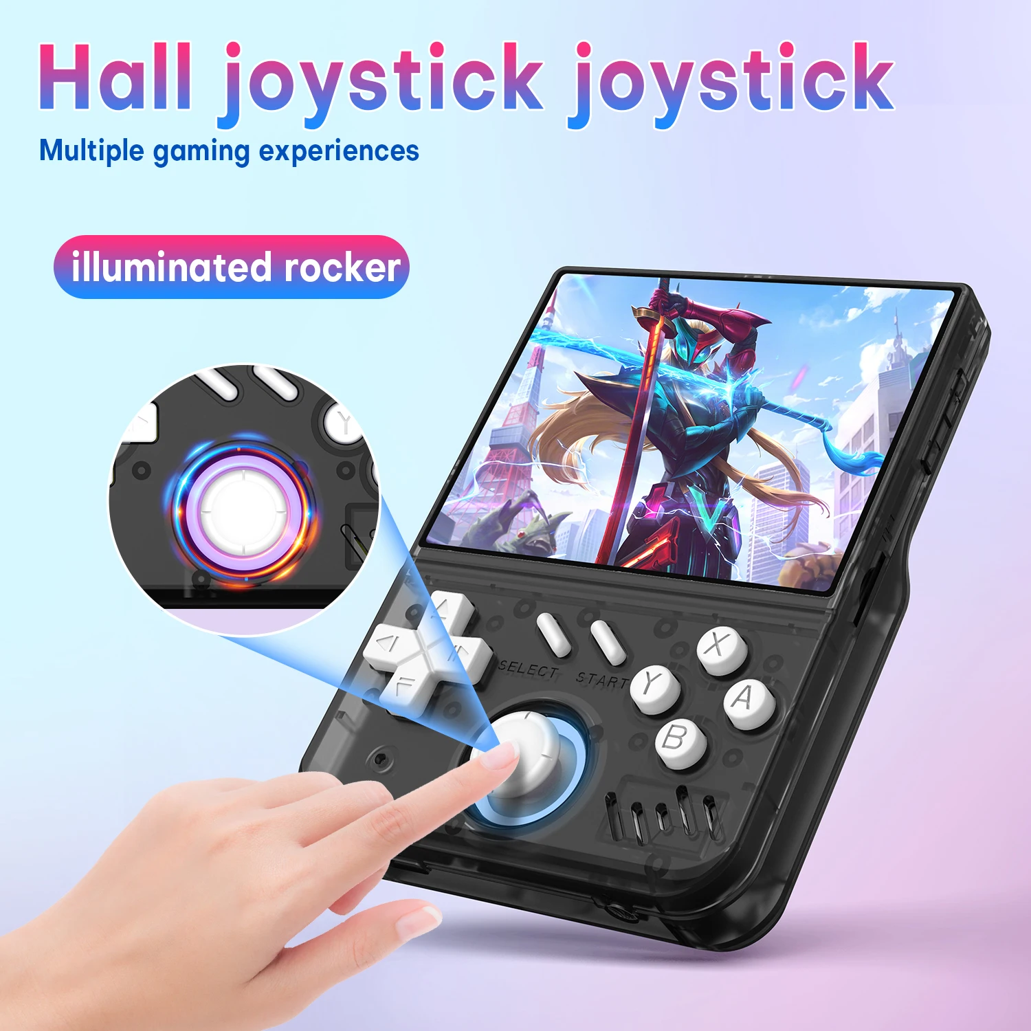 MY MINI Linux System 3.5"IPS Screen Retro Handheld Video Game Console Portable Custom Video Player 2.4G Dual Wireless Controller