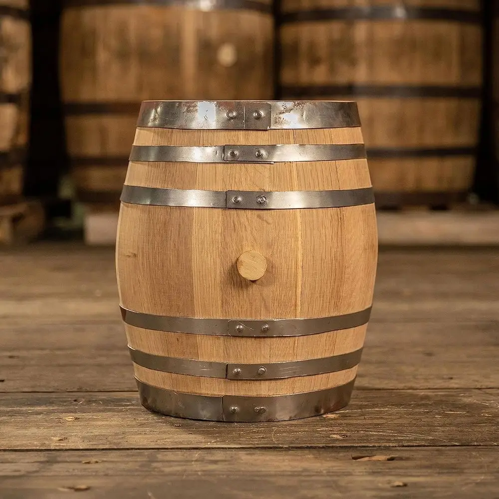 Small White Oak Barrel 5 Gallons New Never-Used Barrel Medium Char Staves Aging Whiskey Bourbon Wine Cider