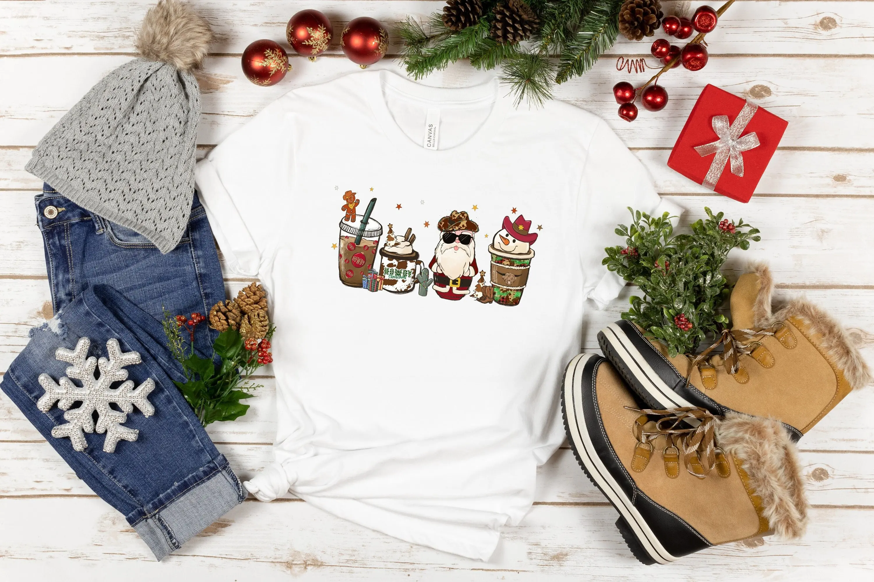 Christmas Coffee T Shirt SweaT Lover gift Latte drink mug Crewneck women Holiday sweater cute tee