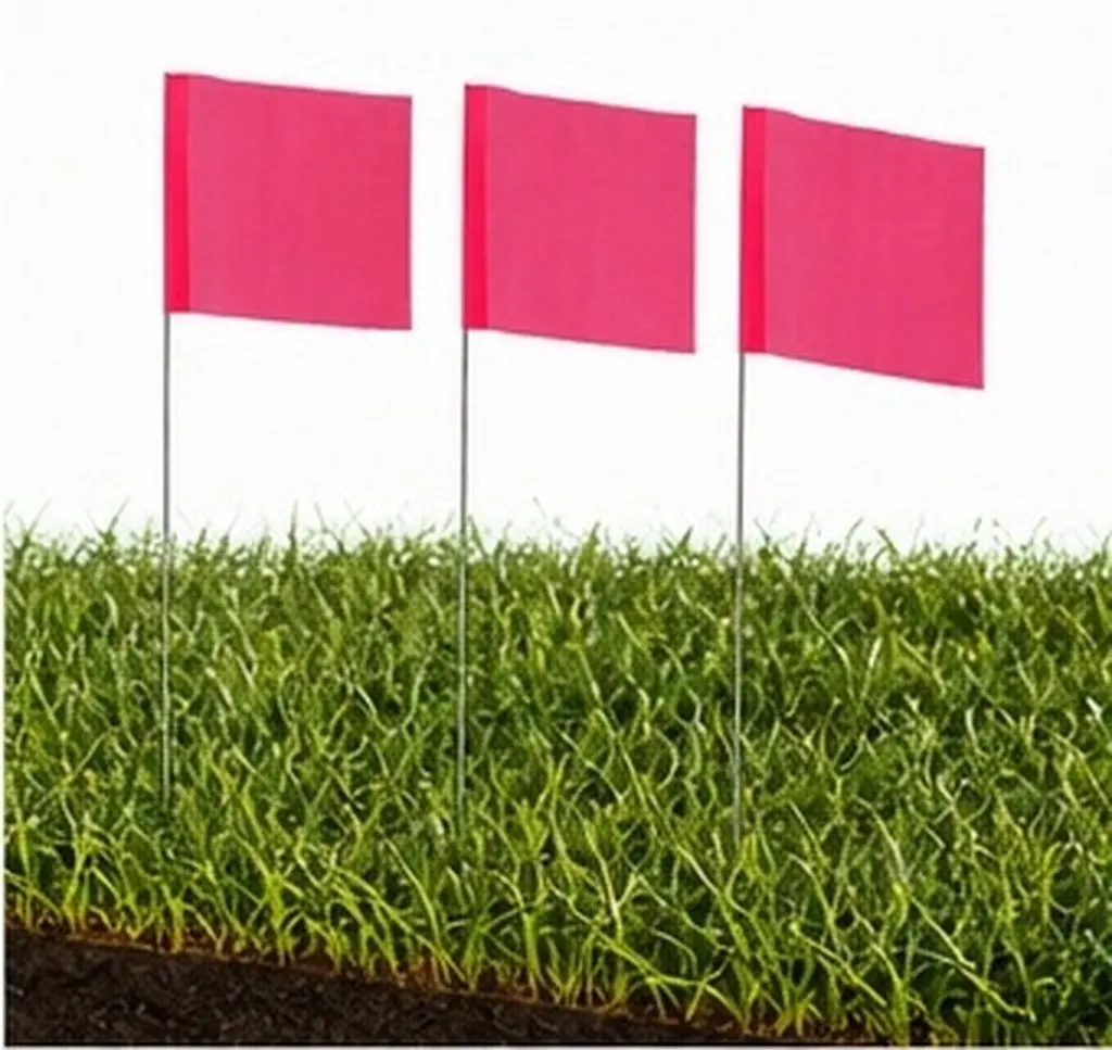 50Pcs Measuring Flags Small Garden Flags for Outside Lawn Marking Outdoor Yard Marker Land Markers Landscape Survey Flag