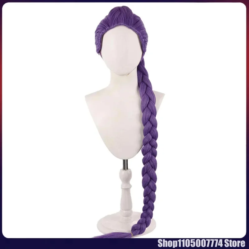 Donna Uomo Demon Hunters Parrucche Cosplay Anime Rumi Mira Zoey Parrucche per costumi Trecce viola Accessori per bambini Parrucca Rumi Prop