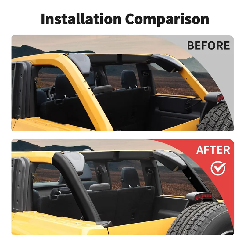Reliable-Roll Bar Roll Cage Cover Protection Guard Panel For Ford Bronco 4 Door 2021-2025 Exterior Accessories