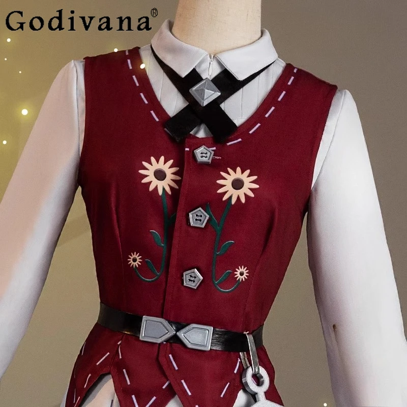 أزياء المرأة تأثيري مجموعة فساتين لعبة الهوية الخامس تأثيري أنيمي اللباس الإناث لعبة التاجر دور اللعب فستان الهالوين البدلة