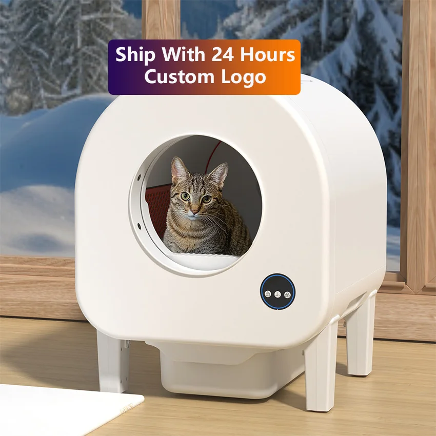 

New Design 68L so Large Space Smart Cat Toilet Easy Clean Small Footprint Double Selfing Cleaning Automatic Cat li tter Box