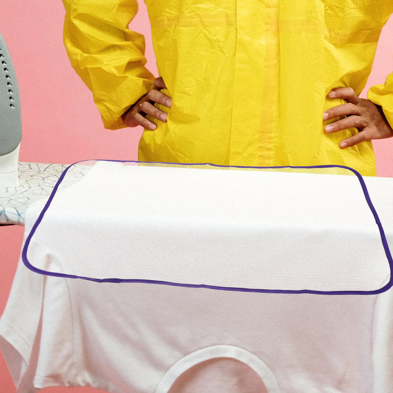 

2Pcs Pressing Cloth Iron Mesh Pad Ironing Board Cover Heat Resistant Protective Pad for Fabric Care and Easy Ironing