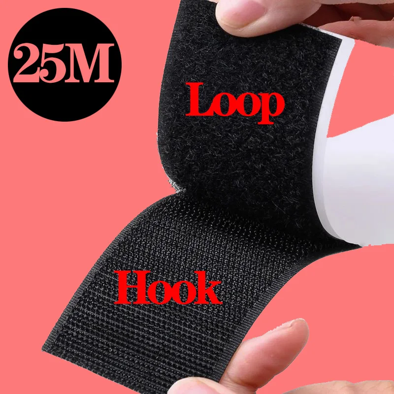 

Width 20/30/50MM Strong Self-adhesive Fastener Tape Hook and Loop Nylon Sticker Adhesive With Strong Glue Tape 1-25M