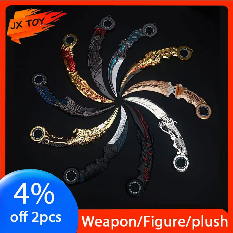 JX TOY 16cm Karambit Rotatable Alloy Craft Model Game Peripherals Outdoor Training Knife Safety Cosplay Military Saber Prop Boys