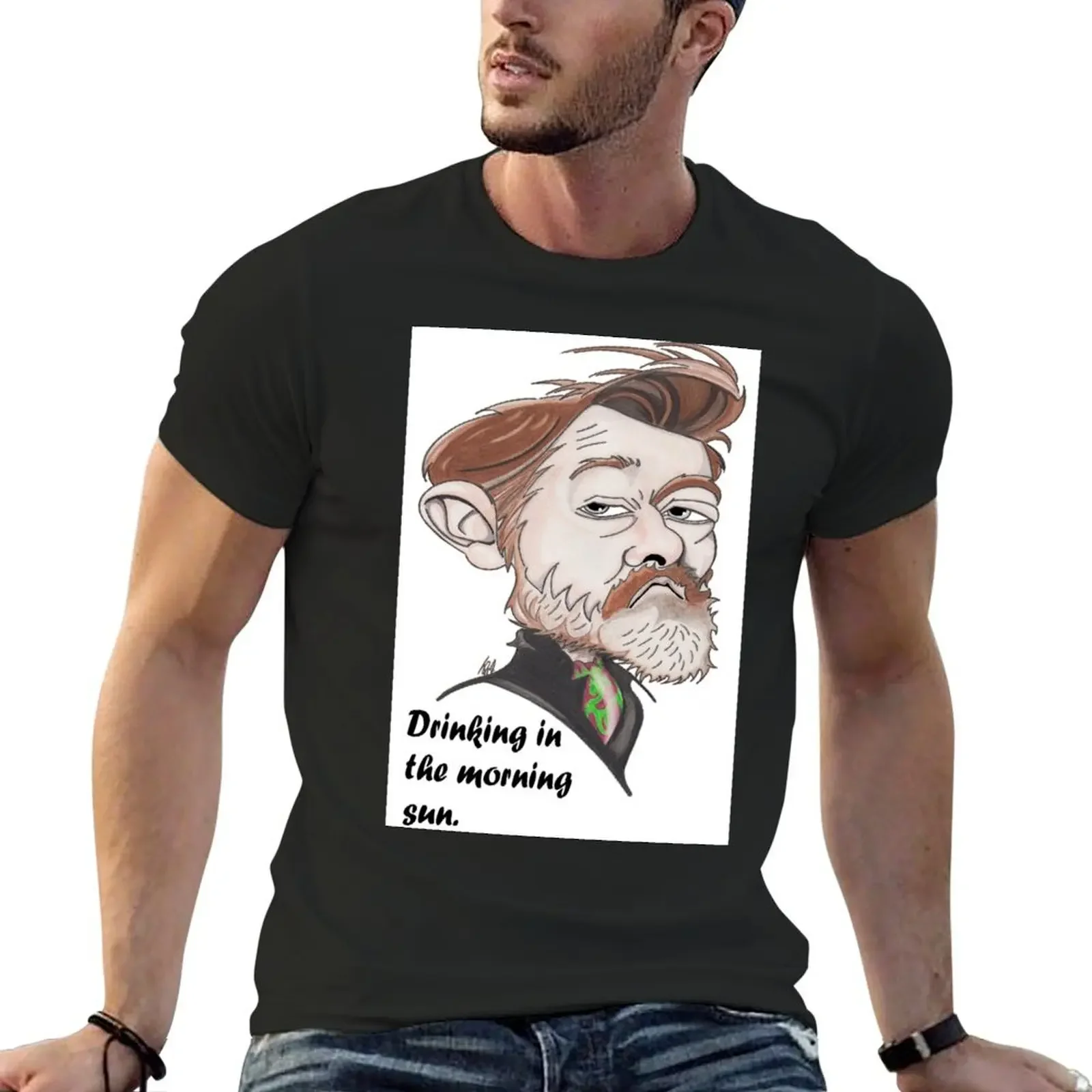 Guy Garvey caricature T-Shirt korean fashion man t shirt oversized t shirt tshirts for men