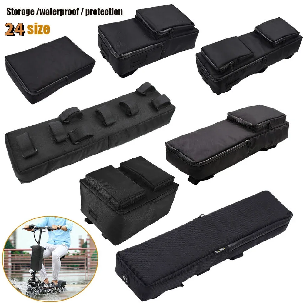 24 Size Electric Scooter Battery Bag Enclosure Bike Front Electric Bike Waterproof Storage Rear/Front Rack Pack/Bag