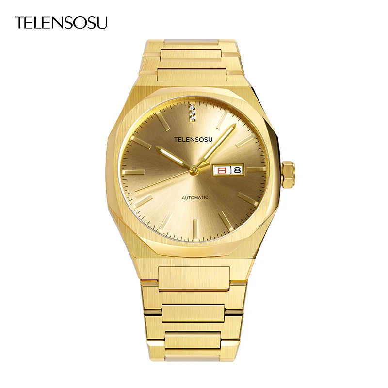 

Новинка 2023 года, автоматические мужские механические часы TELENSOSU DESIGN, роскошные часы из нержавеющей стали с сапфировым стеклом, водонепроницаемые Reloj Hombre 8806