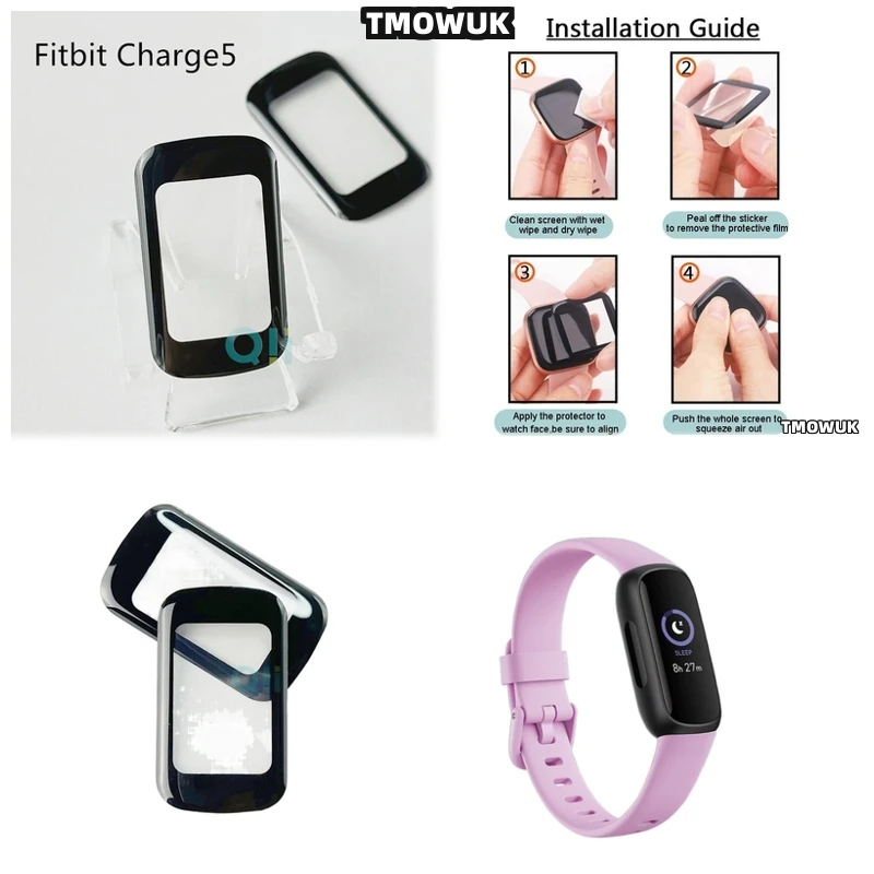 Для Fitbit Sense 2 Versa3 2 4 Inspire 3 Charge 6 5 Защитная пленка для умных часов Оригинальный комплект защитных чехлов из ПММА Clarity Для Fitbit Sense 2 Versa3 2 4 Inspire 3 Charge 6 5 Защитная пленка для умных часов Оригинальный комплект защитных чехлов из ПММА Clarity