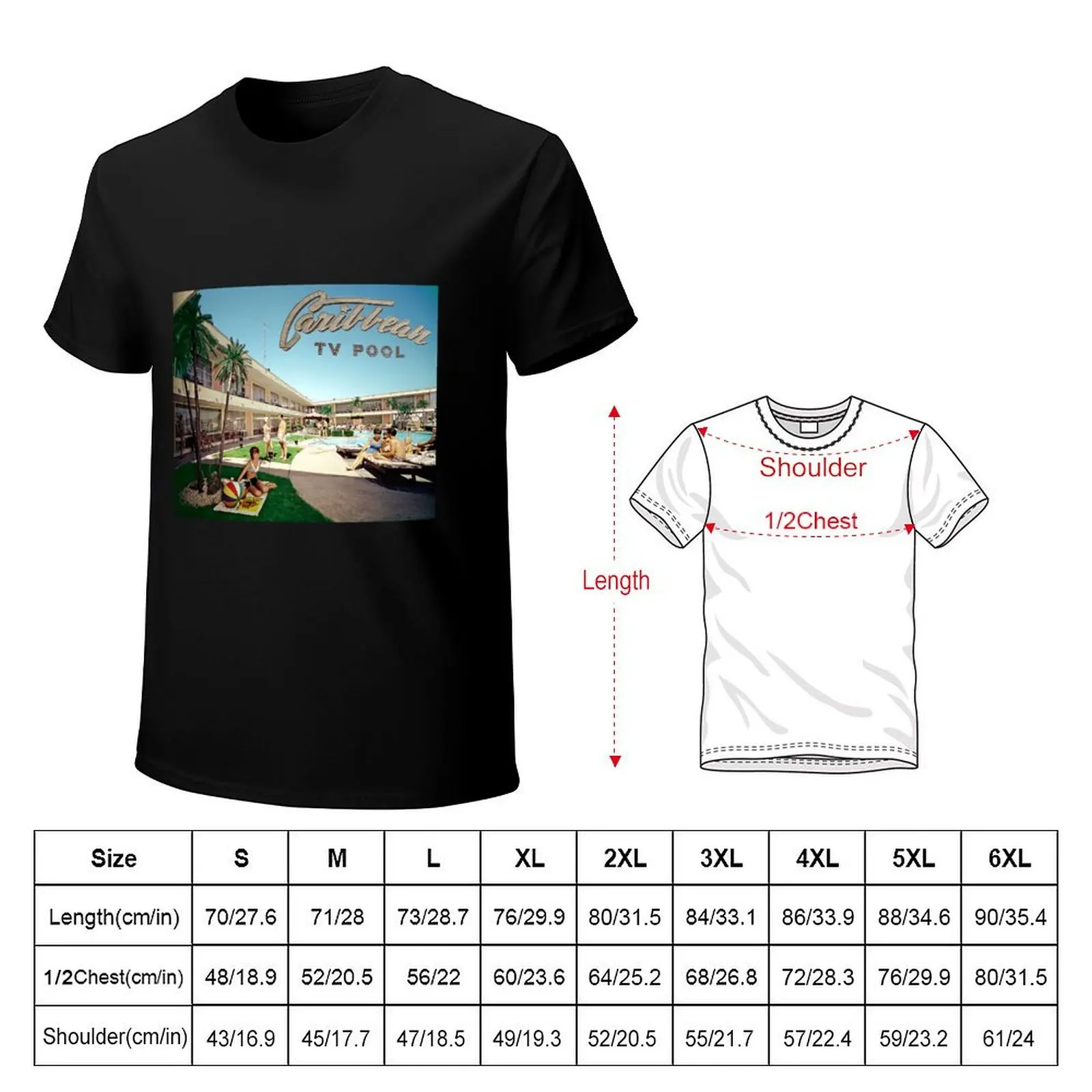 Caribbean Motel 1960s Pool Photograph located in Wildwood New Jersey. T-Shirt Festive Simple T-Shirt