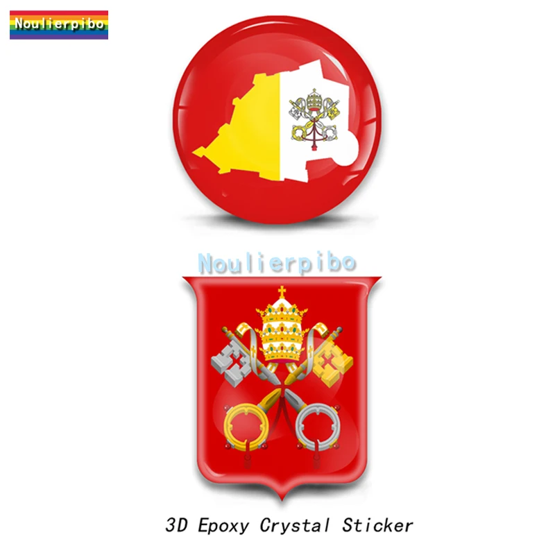 

3D Epoxy Car Dome Sticker Vatican Map Flag PVC Car Bumper Window Motorcycle Helmet Mobile Trolley Case Vinyl Laptop Decal
