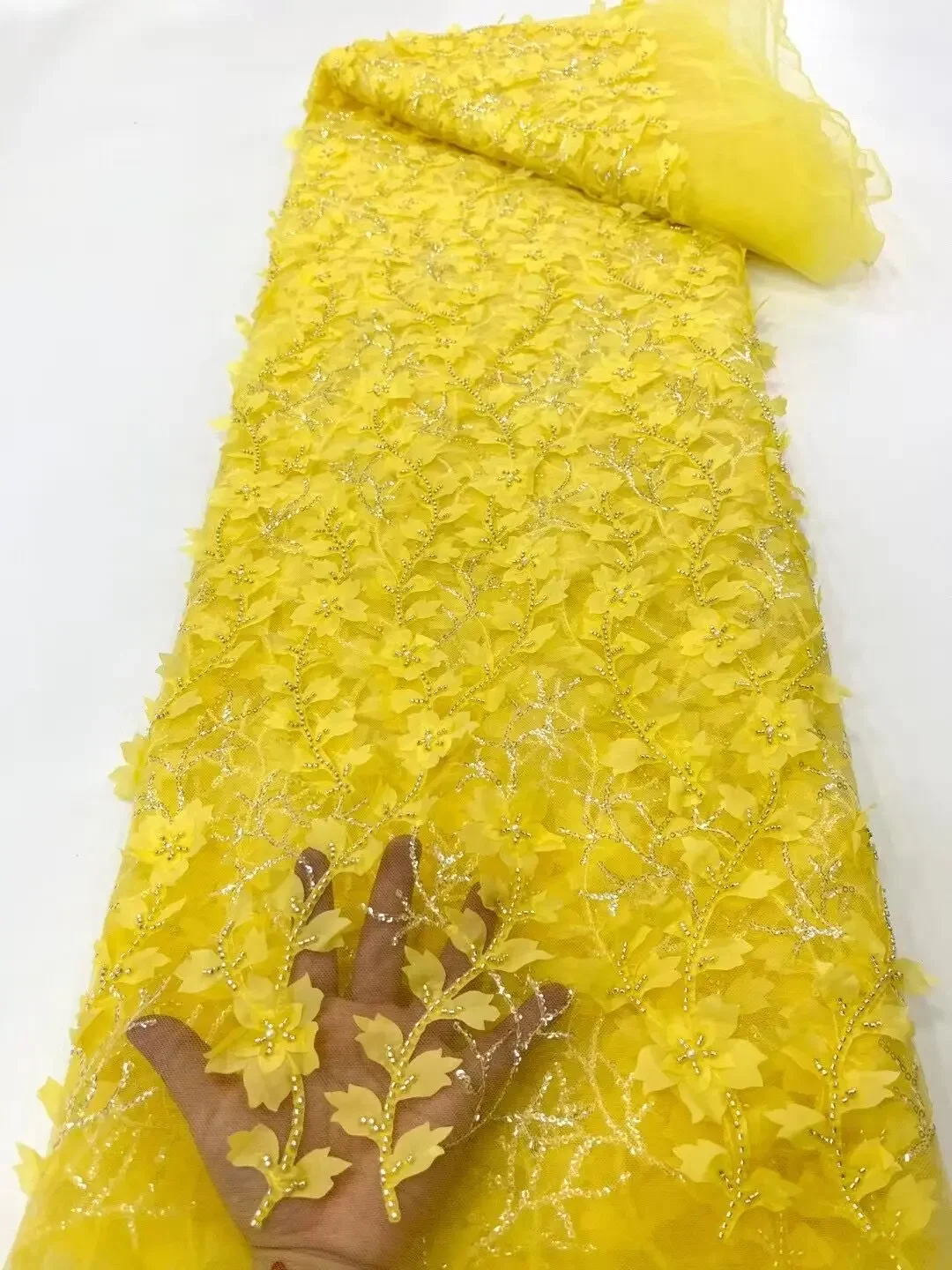 

Nigerian Lace Fabrics 2022 High Quality Tulle African Laces Fabric Wedding French Tulle Lace Material For Sewing