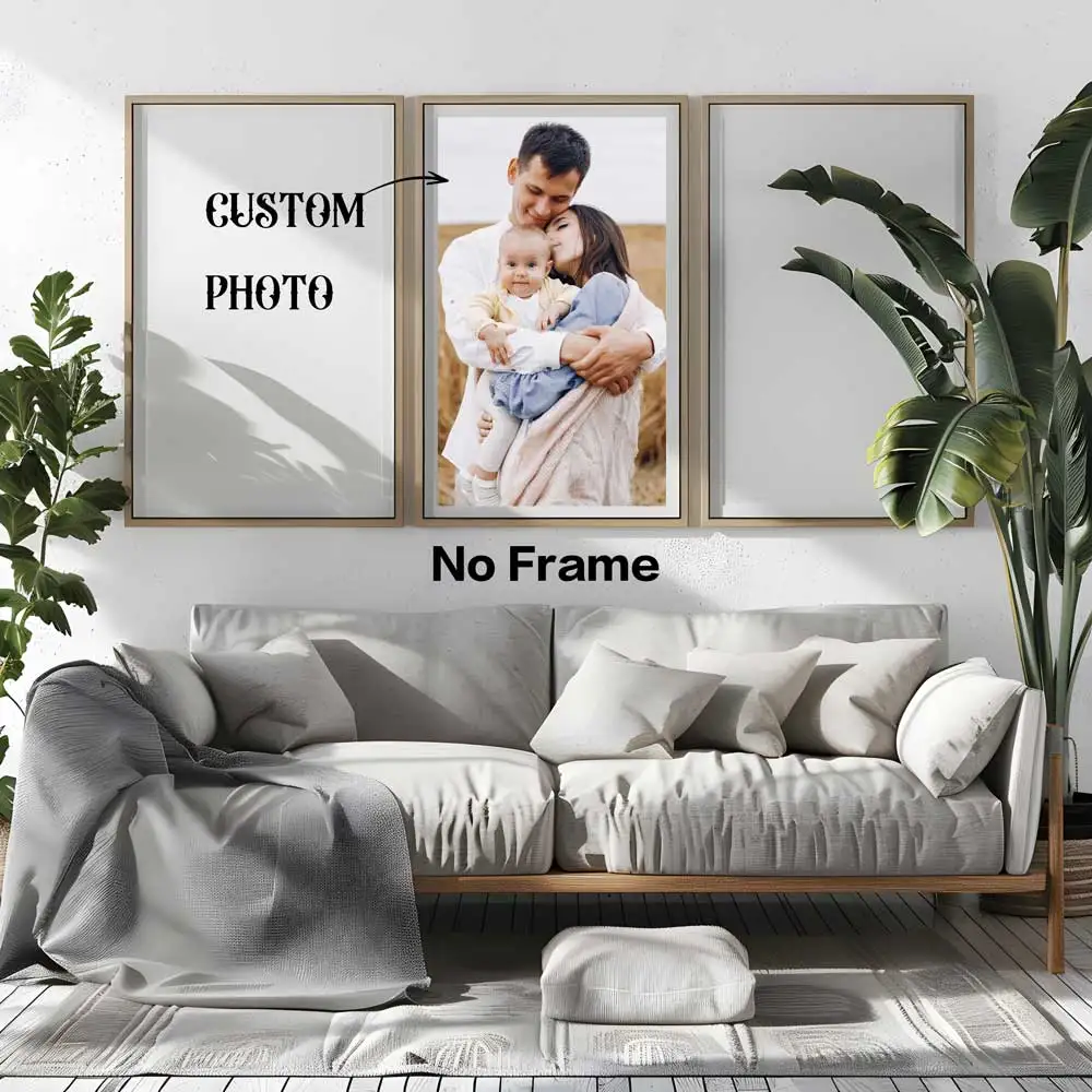 

1PC Unframed Frameless Customizable Picture Print Canvas Pets Wedding Photos Business Logo Animal Figure Landscape
