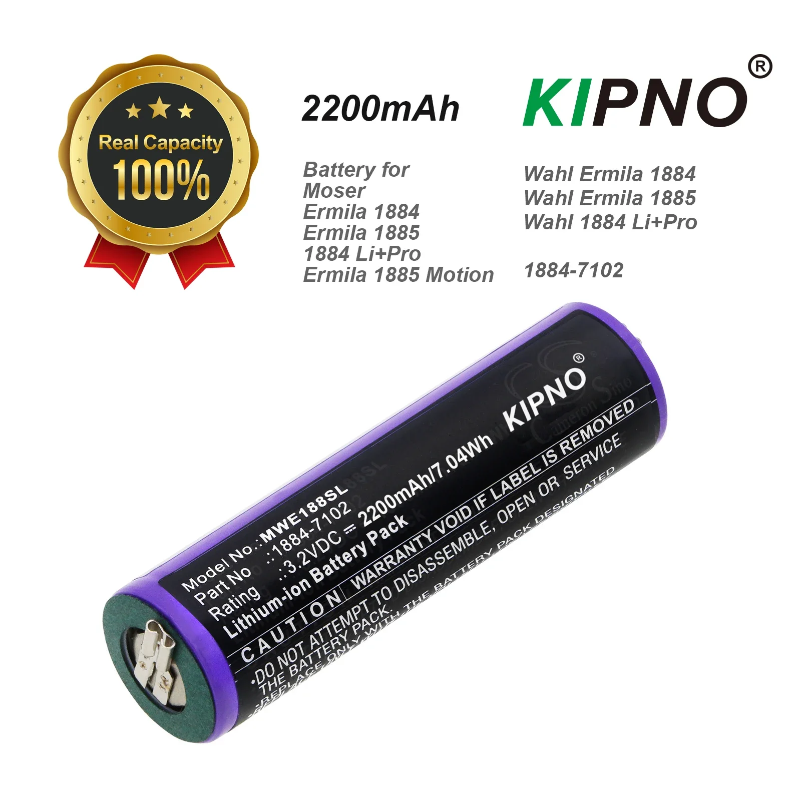 

2200mAh Replacement Battery for Moser Ermila 1884 1885 1884 Li+Pro 1885 Motion Wahl Ermila 1884 1885 Hair Clippers