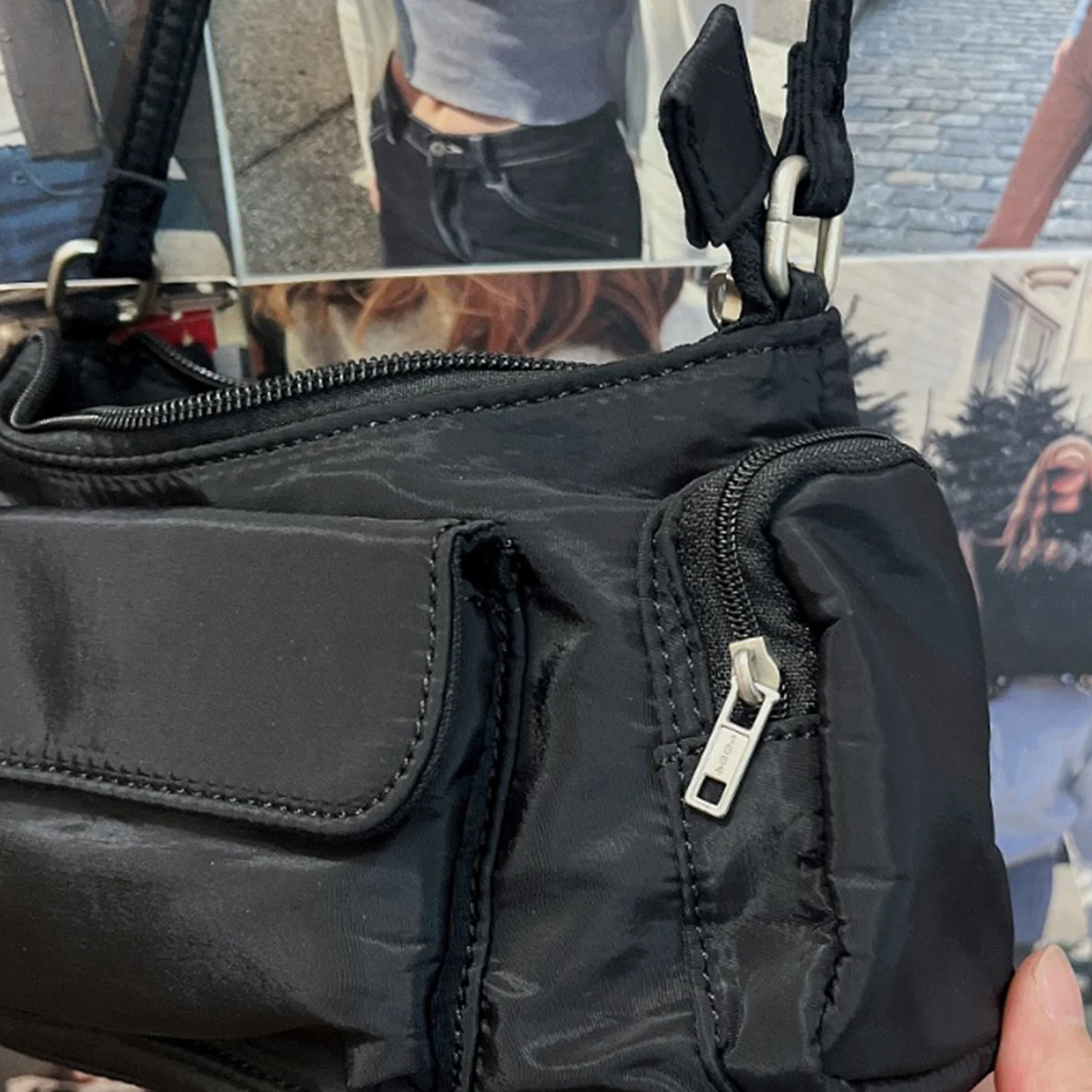 

Women Nylon All-Matching Underarm Bag Casual Commuting Bag Lightweight Retro Korean Styles for Daily