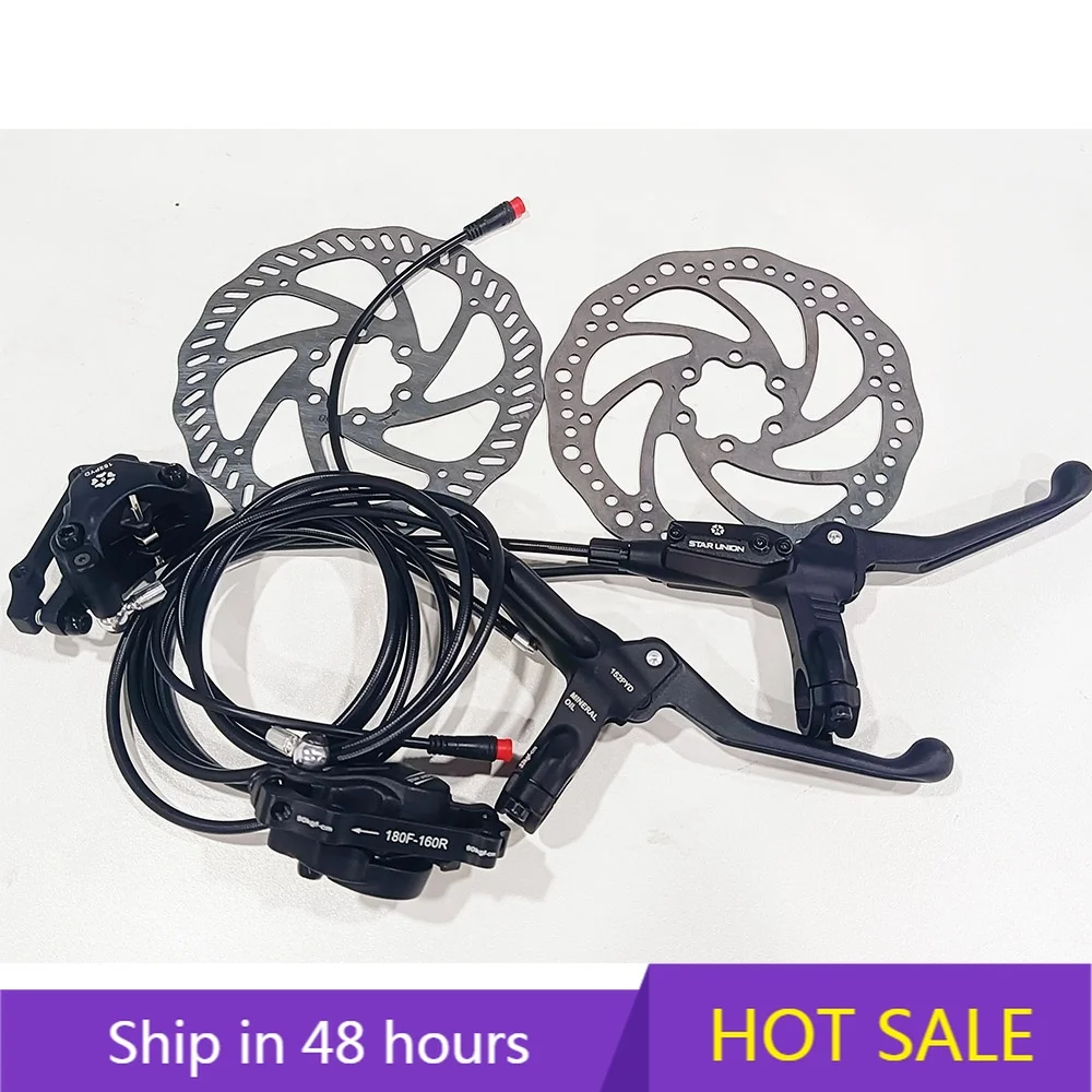 

POWER LEAP Ebike part ebrake levels 160 180MM wuxing 152PYD MTB hydraulic disc brakes set for motorcycles