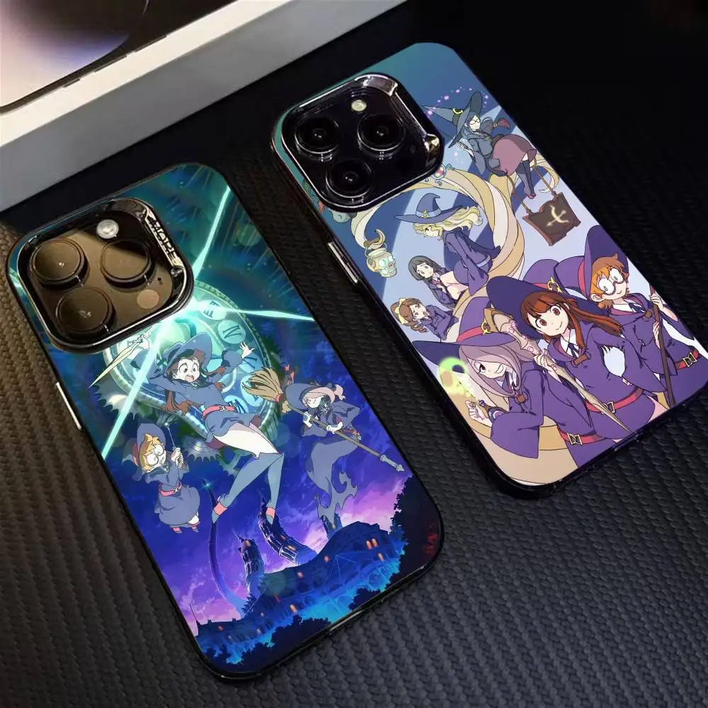 

L-Little Witch A-Academia Phone Case For iPhone 16 17 15 14 12 13 Pro Max Black Color Shockproof Cover