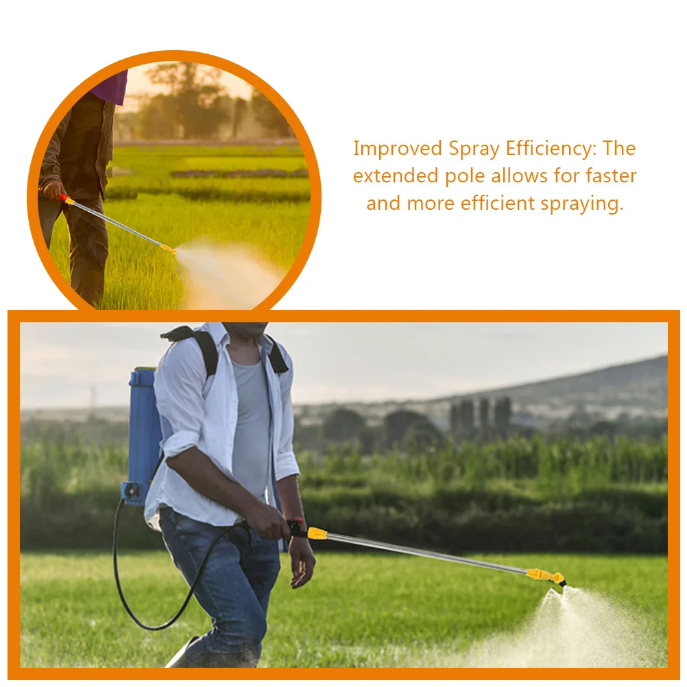 

8pcs Stainless Steel Extension Pole Garden Sprayer Rod Long Ergonomic Spray Wand Replaceable Sprayer Pole For Plant Watering