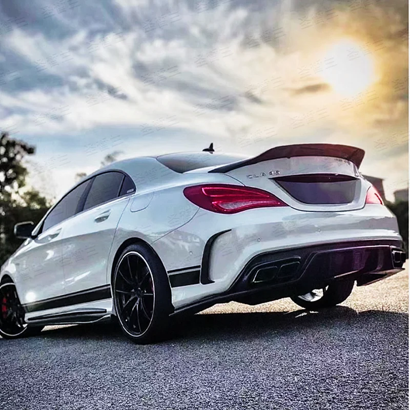 For Mercedes-Benz CLA W117 Spoiler CLA180 CLA200 250 CLA260 CLA45 2013 -2018 R Style FRP Materia Rear Trunk Lip Spoiler Wing