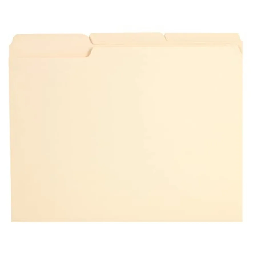 

Reinforced-Top, Size, Manila, 1/3 Cut, 100/BX R752 1/3