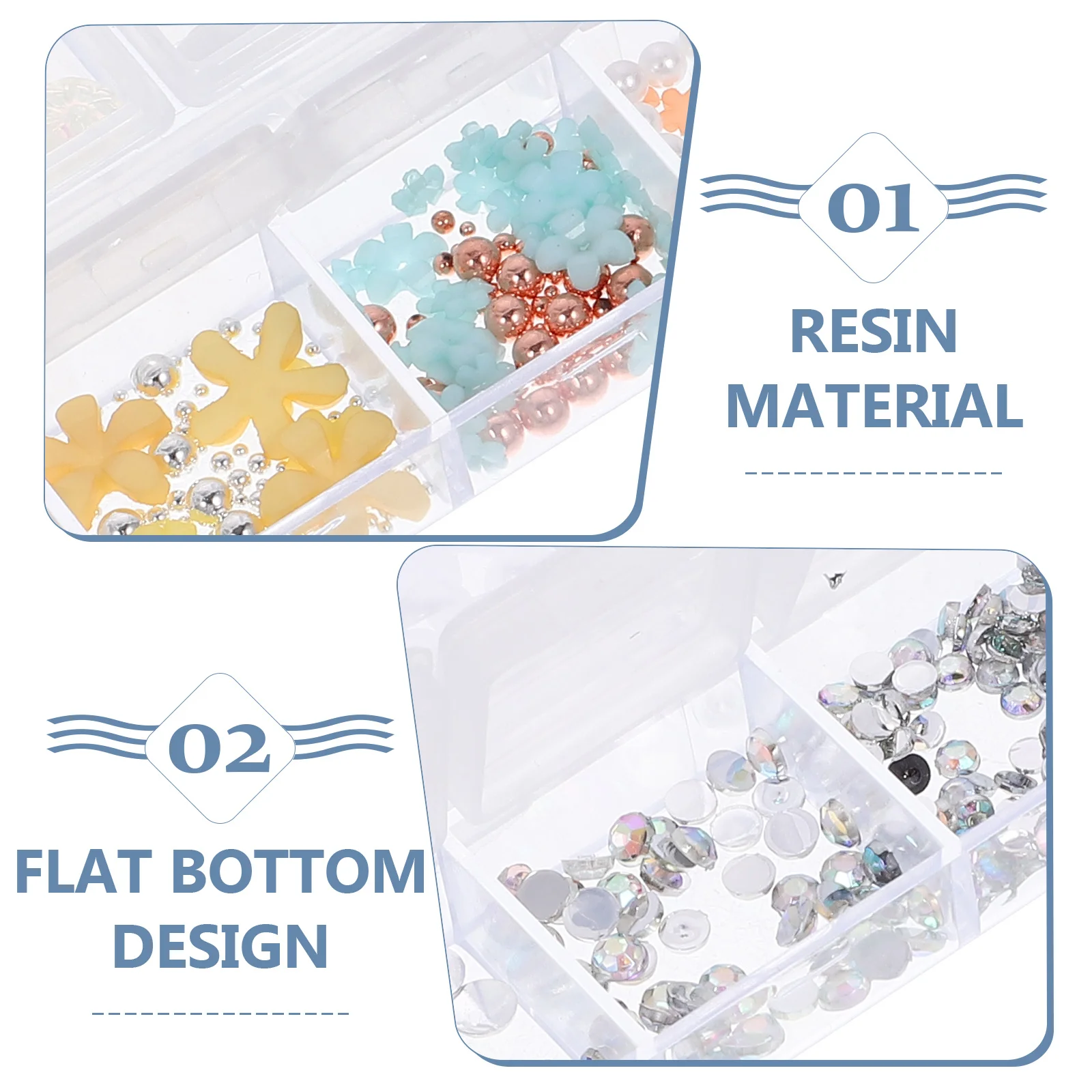 

2 Boxes Chain Nail Art Charms Small Manicure Charms Gems For Women Christmas Nail Decorations Manicure Supplies Bulk