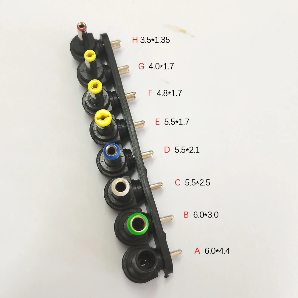 1 Stück DC-Stromanschluss-Adapter, Konverter-Stecker 8 7,9 7,4 6 5,5 5 4,8 4,5 4 3,5 4,4 2,5 2,1 1,7 1,35 1 mm 2-polig für HP Dell IBM DC-Stecker – Detail 16