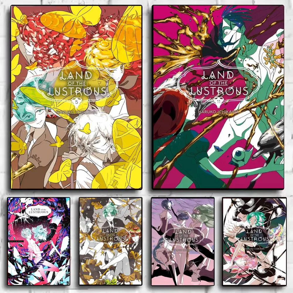 Anime L-Land of the Lustrous Poster Japandi Wall Art Canvas Print Minimalist Japanese Style Bedroom Decor