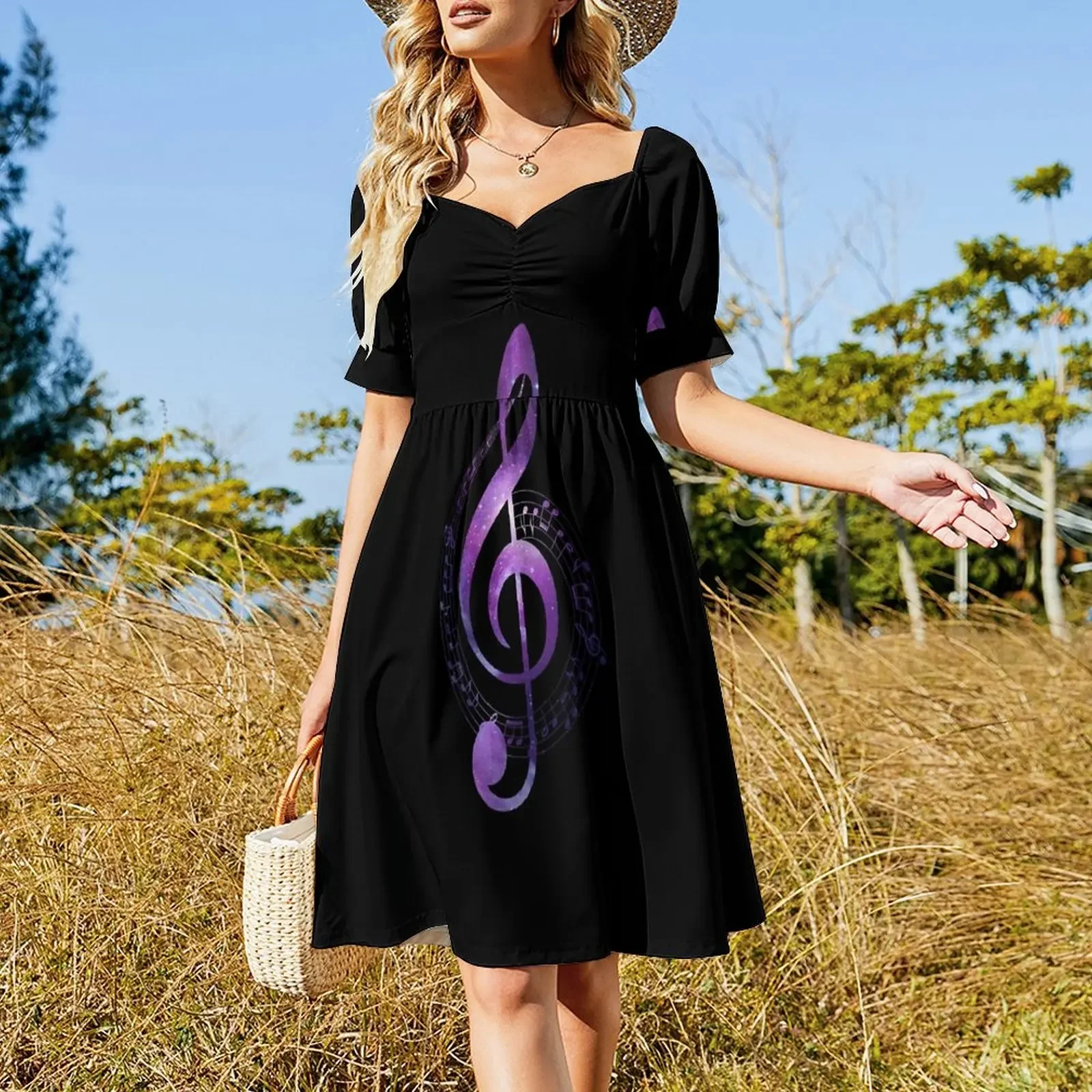 Galaxy Music Treble Clef Sleeveless Dress luxury woman evening dress dresses for womens Women long dress Beachwear