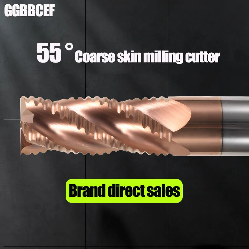 CornerBBCEE-Fraise en bout d'ébauche en carbure, fraises en aluminium, outil d'usinage en acier et métal, 3, 4 cannelures, 6mm, 8mm, 10mm, 12mm, 16mm, 1 pièce