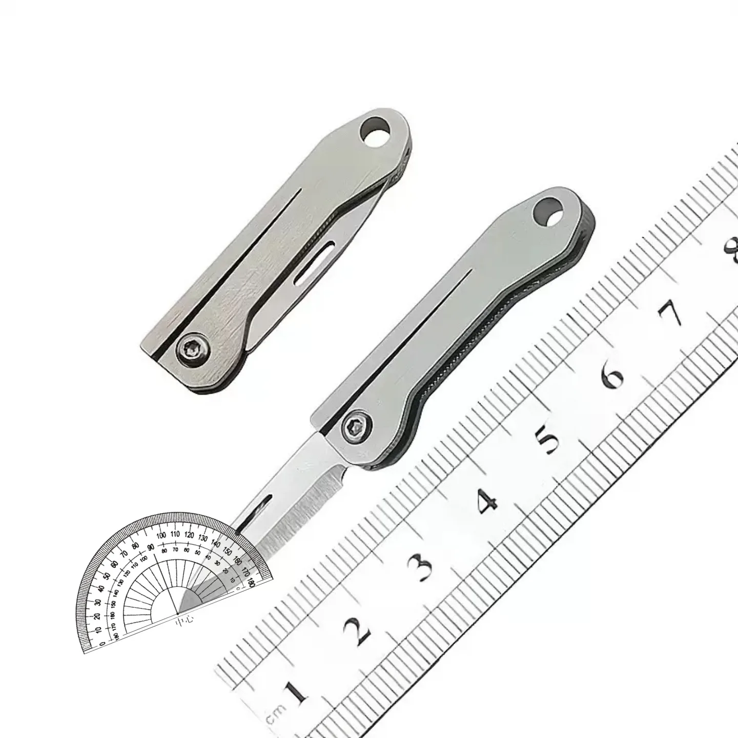 New Titanium Alloy Mini EDC Knife Keychain Hanging Outdoor Multi-Tools Camping Equipment Unboxing Compact Tactical Knive