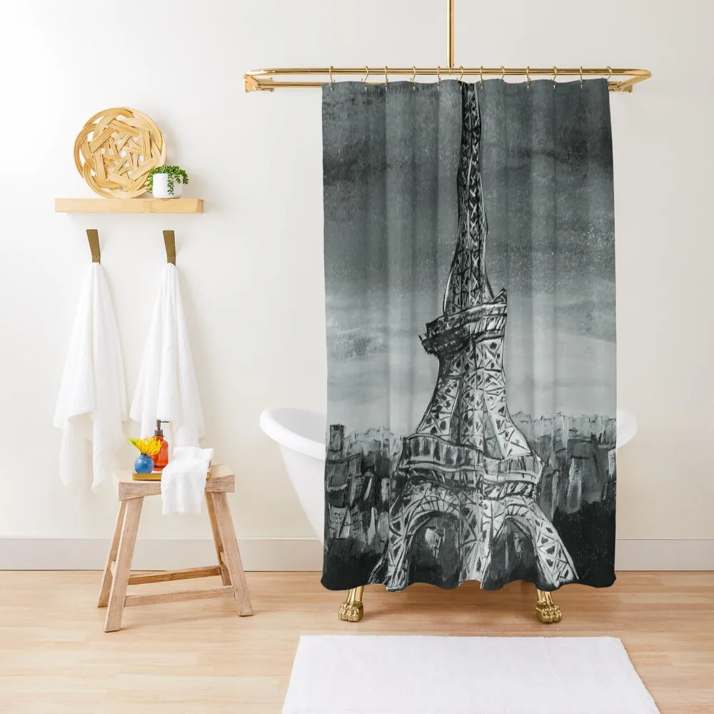 

Eiffel Tower Paris Shower Curtain Set For Bathroom For Bathroom Bathroom And Shower Products Fabric Curtain