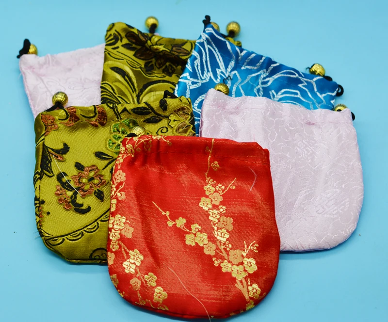 

Exquisite ! gift bag 100pcs 110x100mm Mix China silk jewelry bags Christmas gift bag/pouch