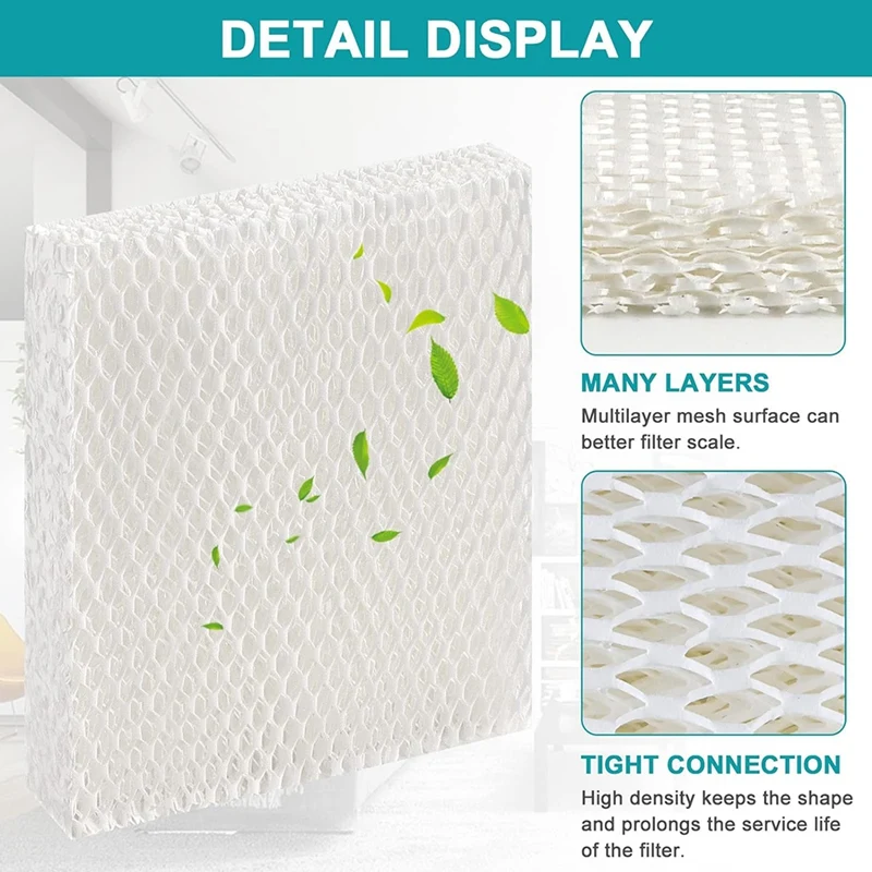 HFT600 Humidifier Wick Filter Replacement Parts For HFT600 Compatible With HEV615 HEV620 HEV615 W, HEV620, HEV620B, 6Pack