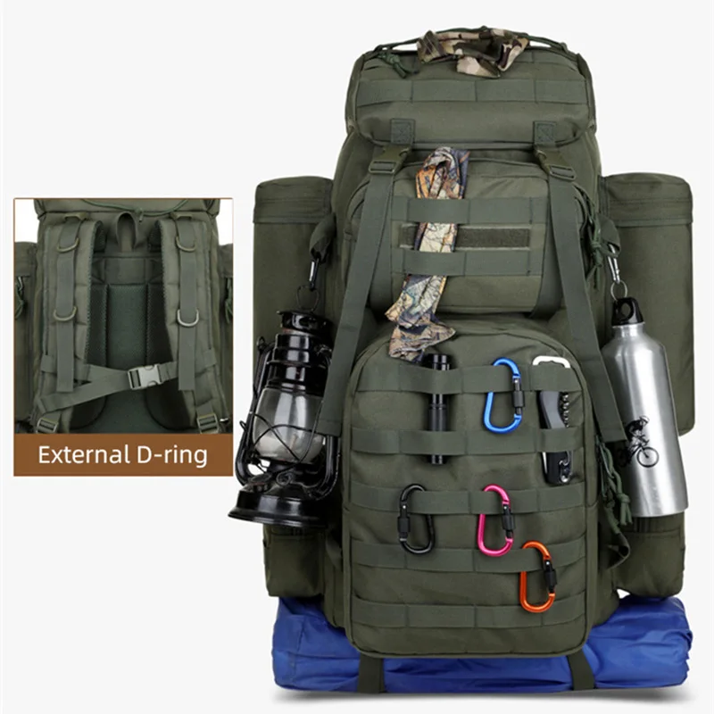 Multifuncional Tactical Shoulder Bag para Homens, Molle Bagagem Mochilas, Escalada, Camping, Montanhismo, Viagem, Caminhadas, Grande