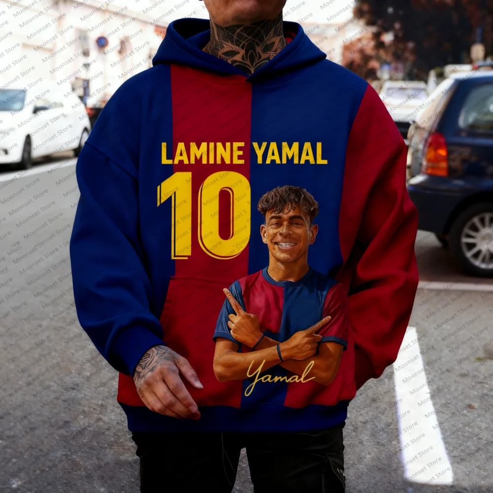 

Ямаловая толстовка с капюшоном, модная 3D осенне-зимняя спортивная футбольная толстовка, повседневная уличная дышащая толстовка с капюшоном, мужская и женская толстовка, детская толстовка