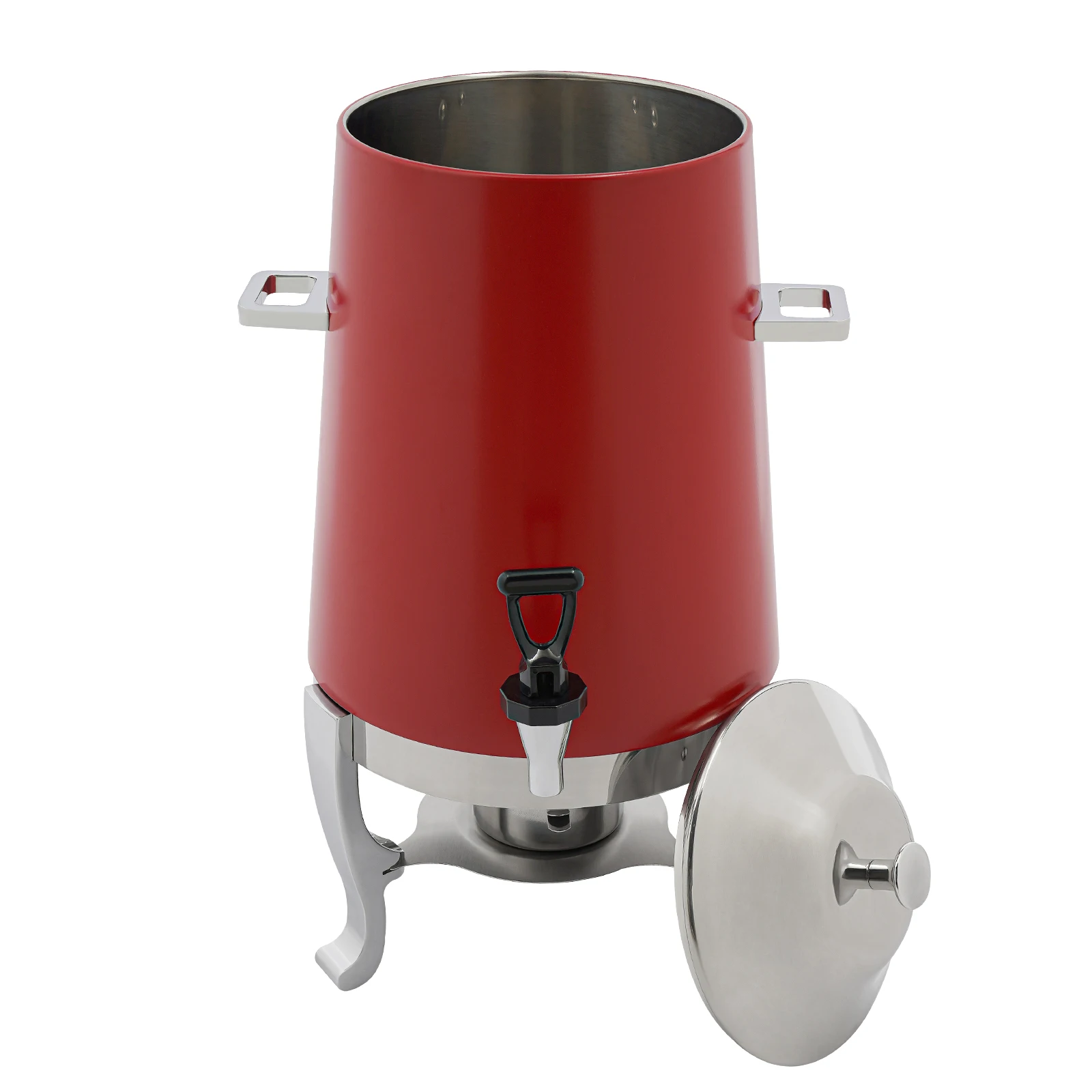 

Drink Dispenser, 13L Stainless Steel Insulation Barrel Red, Alcohol Heated Beverage Warmer for Hotel Catering Office Party Event