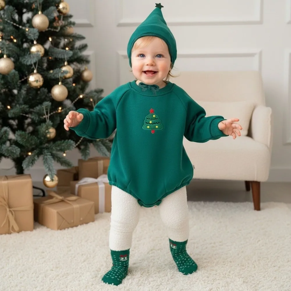 High Quality Thickened Rompers Warm with Hat Toddler Sweatshirt Jumpsuit Autumn Winter