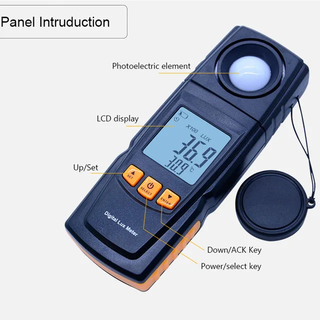 Benetech GM1020 LCD Display Handheld Digital Lux Light Meter Photometer up to 200,000 Lux view 5