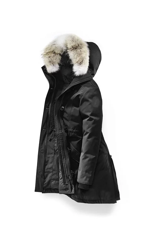 Chaqueta de plumón de ganso blanco grueso para mujer, Parka cálida de longitud media a prueba de viento y frío, abrigo con capucha de estilo canadiense, Invierno