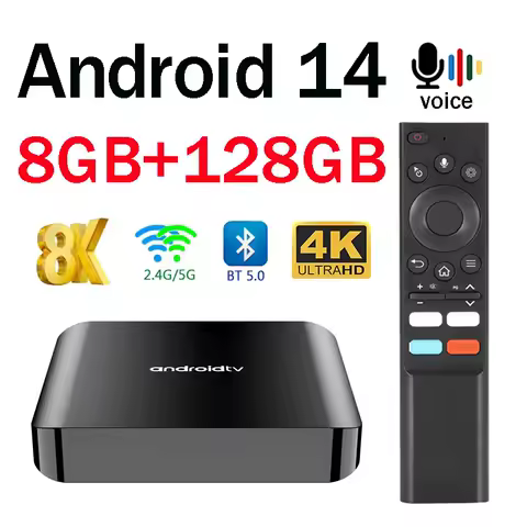 TV98 ATV Plus TV Box Android 14 8GB 128GB HD 4K 8K Allwinner Quad Core WiFi 4G 5G BT5.0 Streaming Smart Media Player iptv