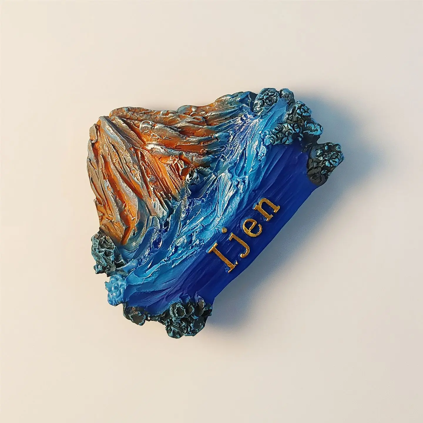 Ijen مغناطيس الثلاجة ملصق الثلاجة ديكور المنزل الراتنج Izhen بركان جافا اندونيسيا هدية تذكارية