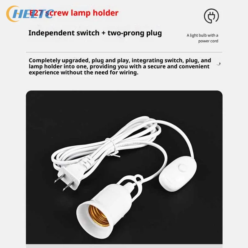 

Белый 10A 250V 5/8M цоколи для ламп, универсальный с выключателем, светодиодная лампа, адаптер, подвеска E27, винтовой держатель лампы, аксессуары, инструменты