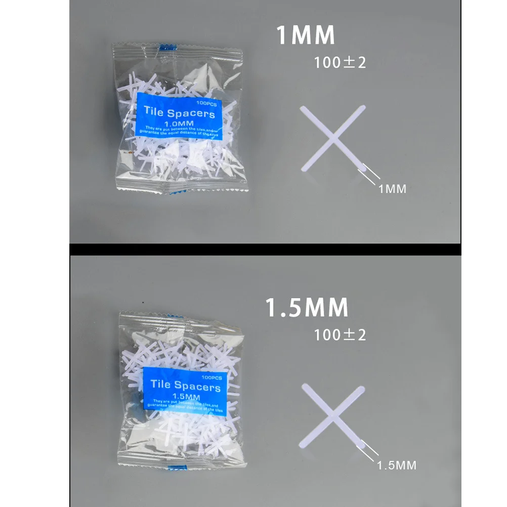 

2000Pcs Cross Tile Spacers 1mm 1.5mm Ceramic Tiling Tools Parts Pe Material Smooth Environmentally Friendly Tile Spacer