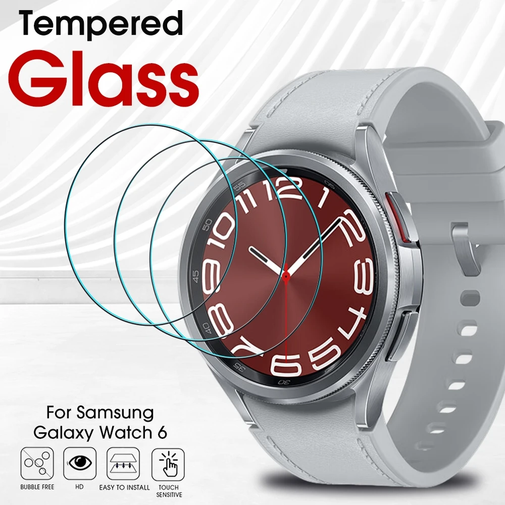 40mm 44mm Temepred Glass for Samsung Galaxy Watch 6 40/44mm Anti-scratch Screen Protector for Samsung Watch 6 Classic 43mm 47mm