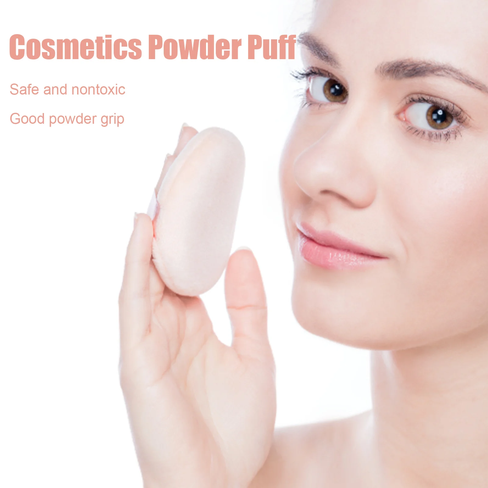 5Pcs Powder Puff Soft Texture Washable Good Powder Grasping Three Colors Available Face Makeup Powder PuffWhite