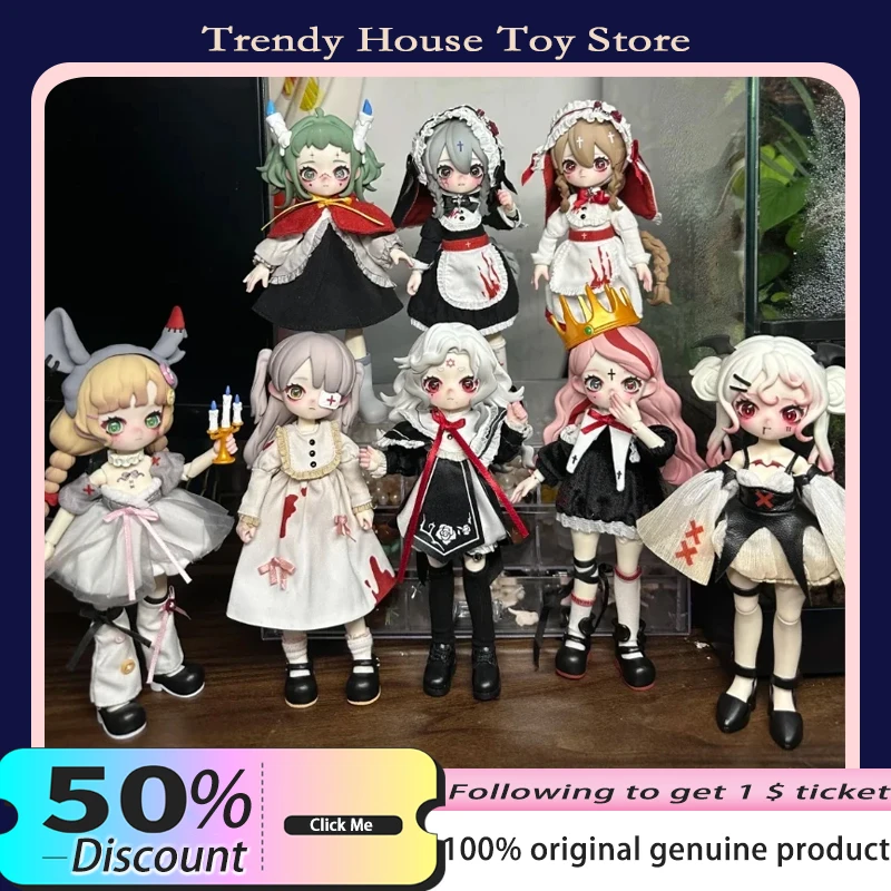 

Новая оригинальная серия Nyssa Bizarre Nightmare, слепая коробка Kawaii 1/12 Bjd, экшн-фигурка, игрушки, коллекционная модель куклы, подарки на день рождения для девочек