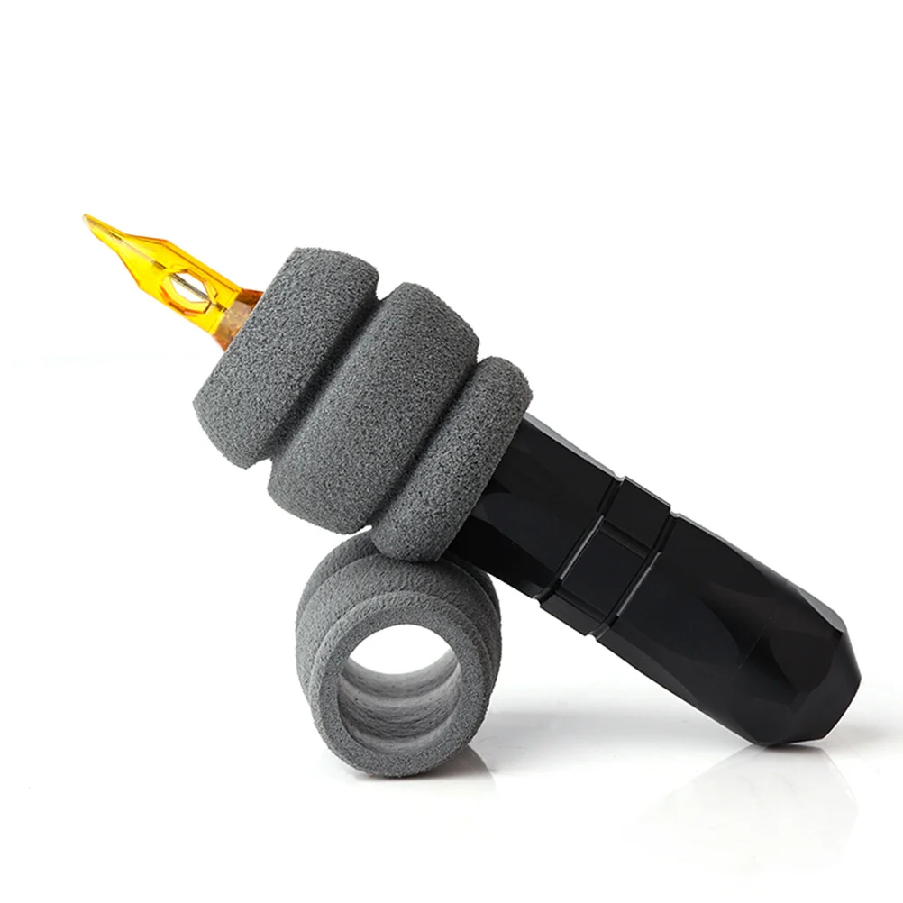 

10Pcs Damping Handle Cover for Tattoo Machine 41Mm Grey Sponge Grip Cover Shockproof Lightweight Portable Easy Storage