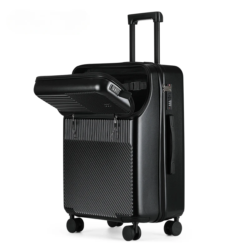 Multifunctional rechargeable front-opening suitcase